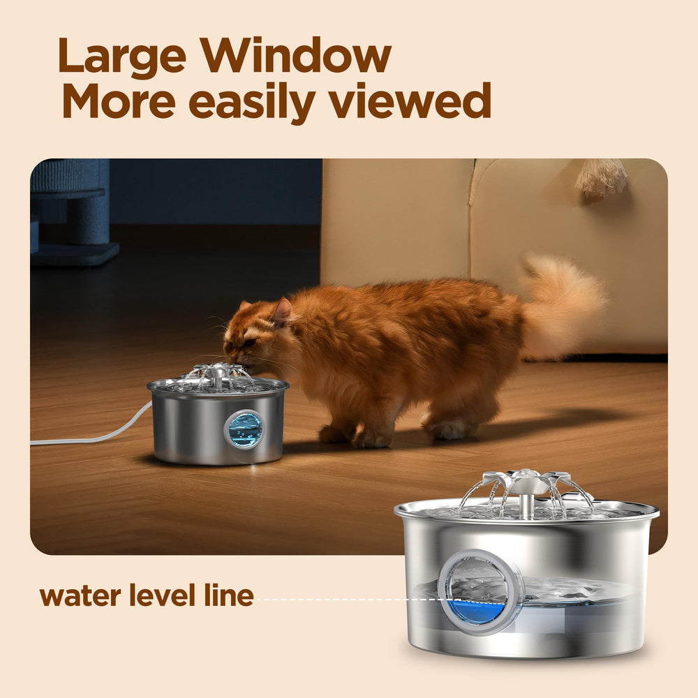 IHOUONE transparent water window and LED indicator for quick level checks