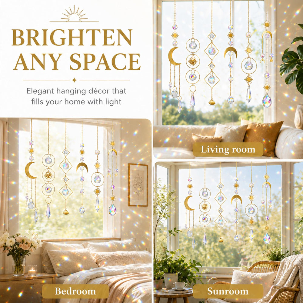 ilclviz garden hanging scene with crystals casting sparkles and ambiance