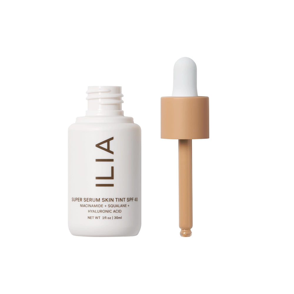 ILIA label close-up highlighting ingredients and shade
