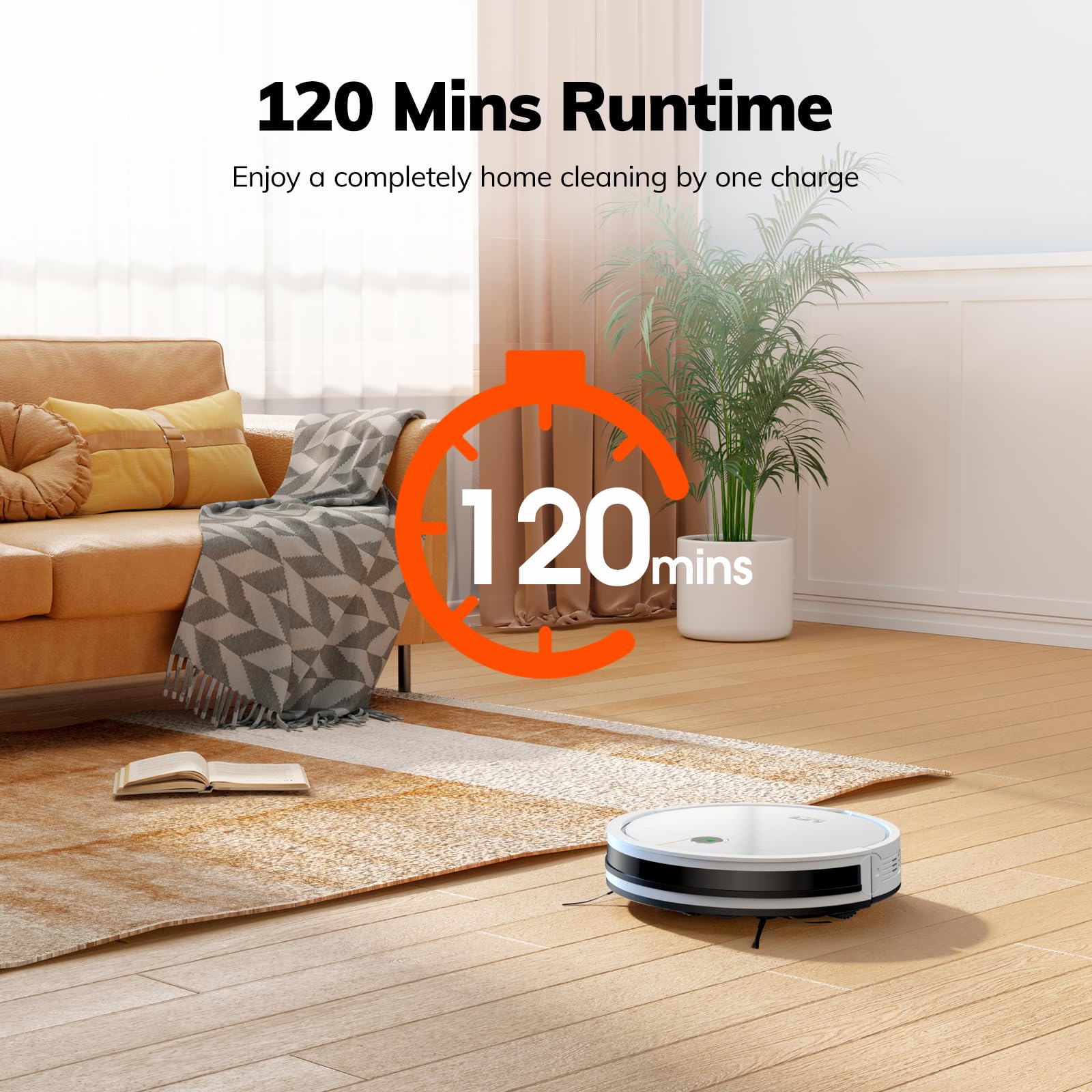 ILIFE V2 running along baseboard edge cleaning corners for thorough coverage benefit
