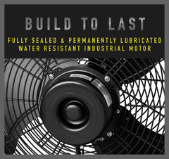 iLiving fan in garage showing cooler workshop comfort benefit