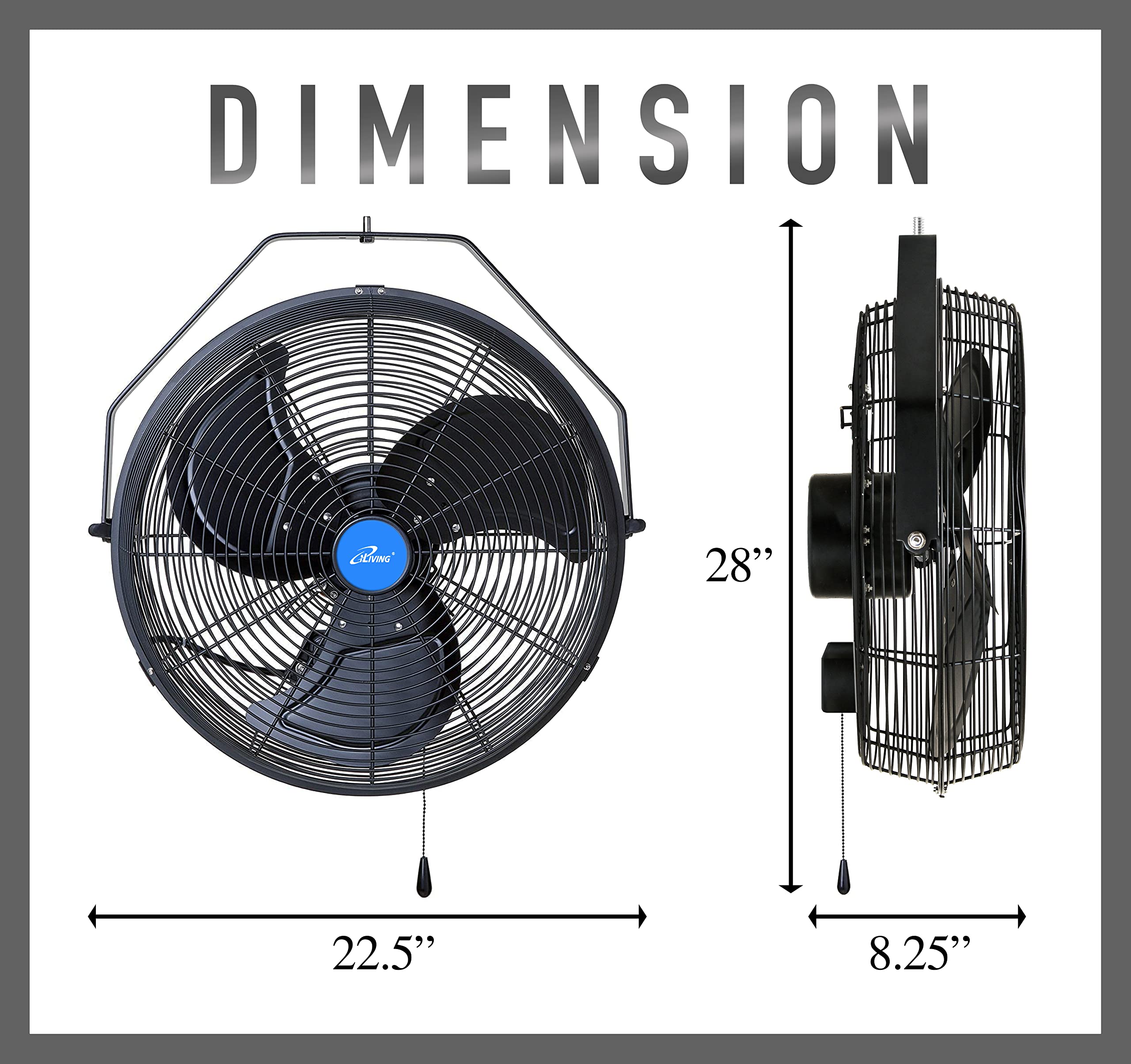 iLiving fan with misting kit showing evaporative cooling benefit