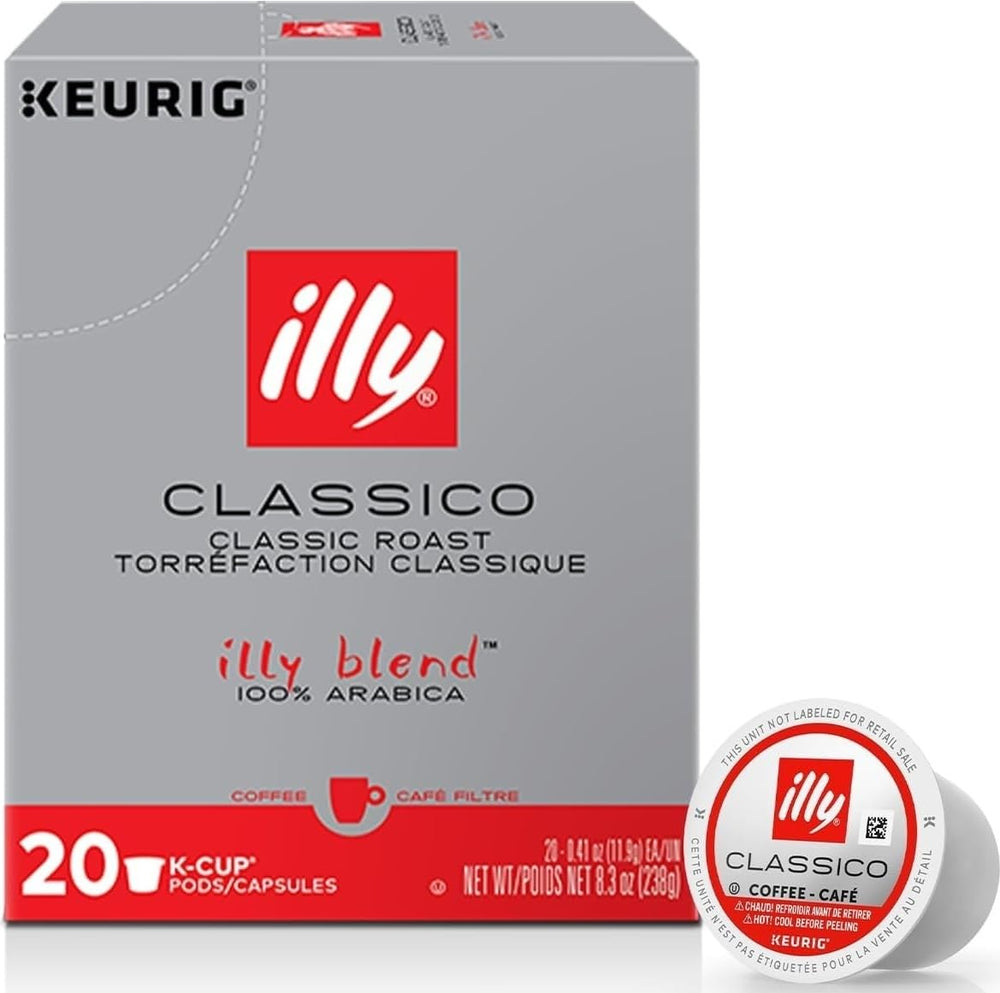 illy front packaging showing 20-count box and clear branding for quick selection