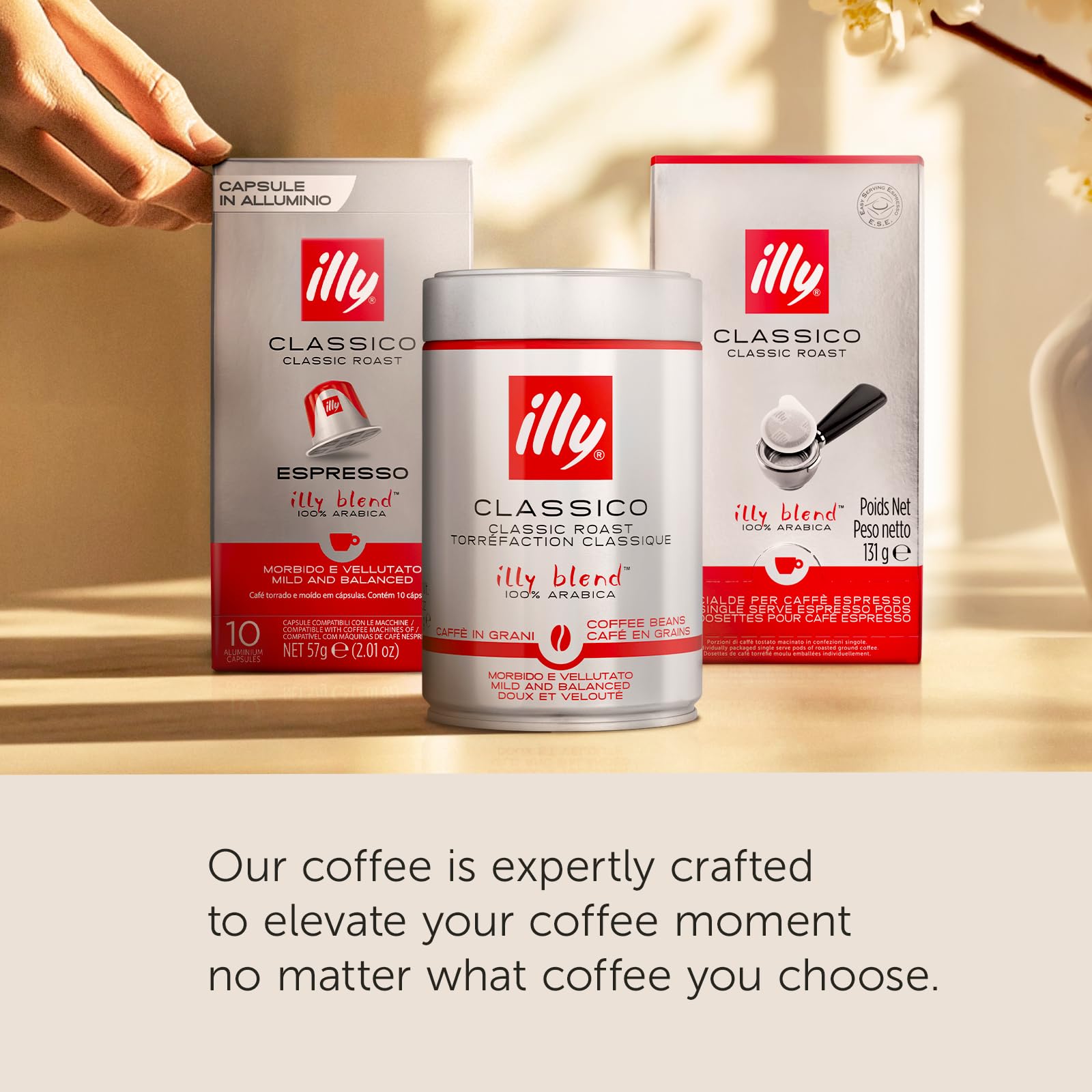 illy pod inserted in Keurig machine for fast, consistent single-serve brewing