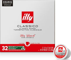 illy front packaging showing 32-count convenience and premium branding