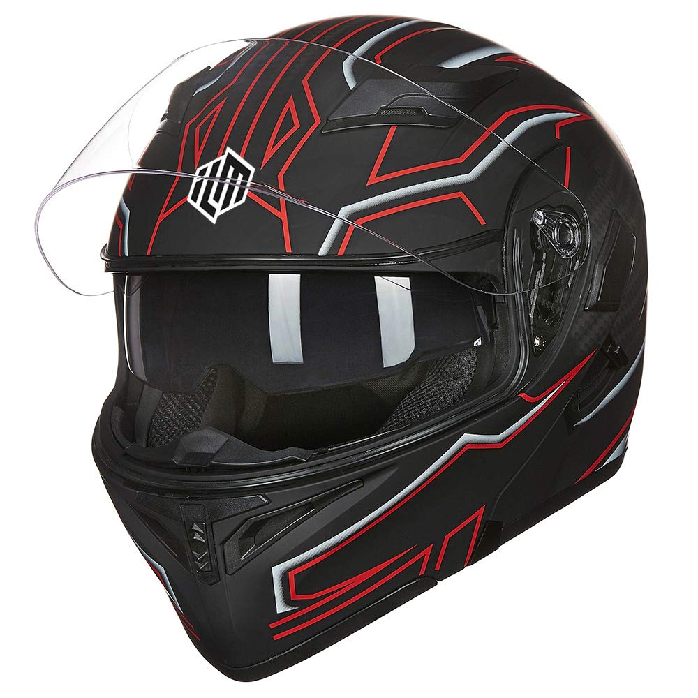ILM Model 902 profile with chin bar flipped up demonstrating modular convenience