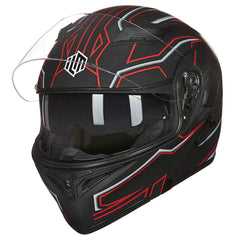 ILM Model 902 profile with chin bar flipped up demonstrating modular convenience