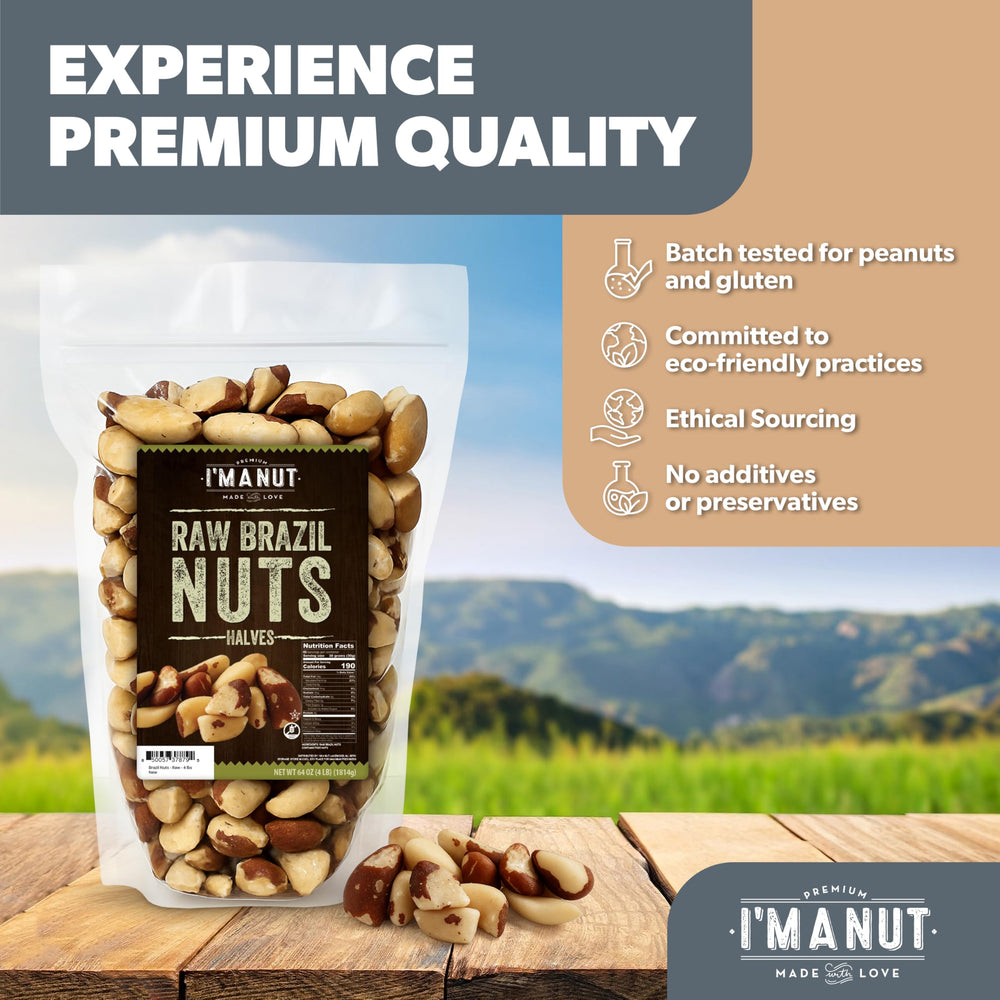 I'm A Nut resealable zipper on pouch preserving freshness and extending shelf life