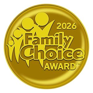 Gold Family Choice Award graphic in Veken product imagery.