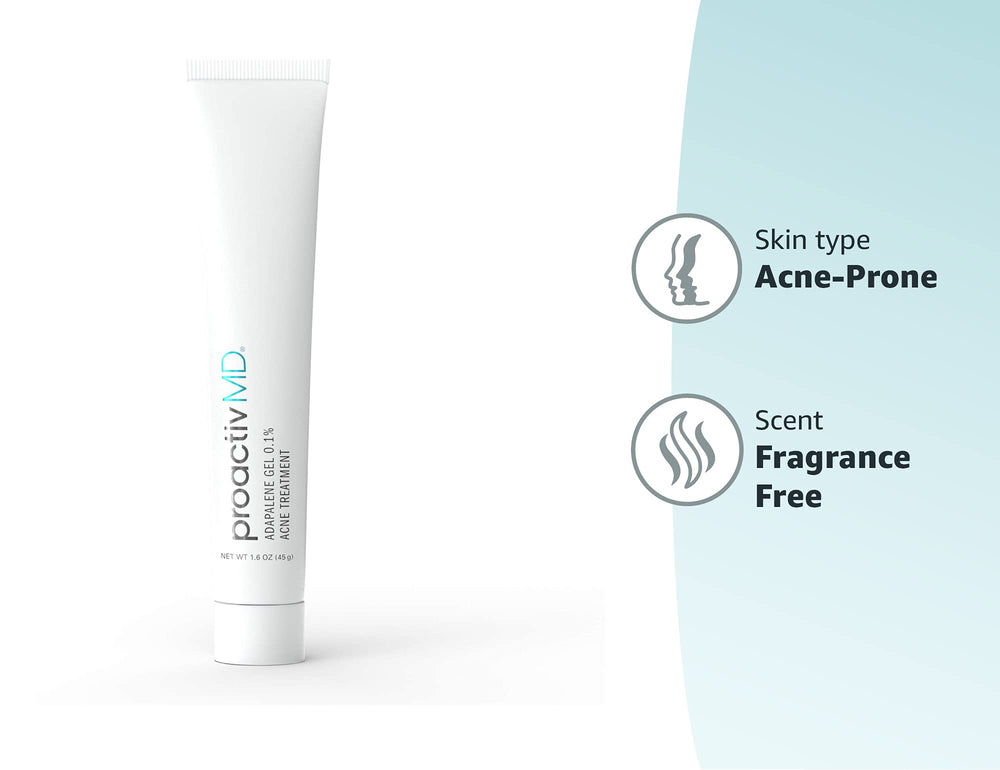 Proactiv adapalene tube beside a product-information panel.