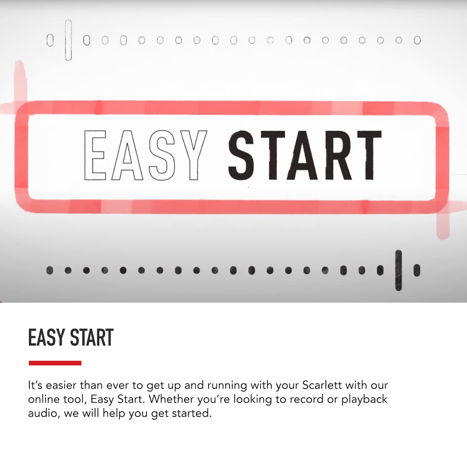 Focusrite Easy Start setup graphic.