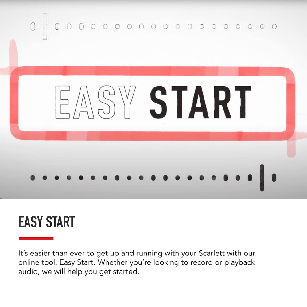 Focusrite Easy Start setup graphic.