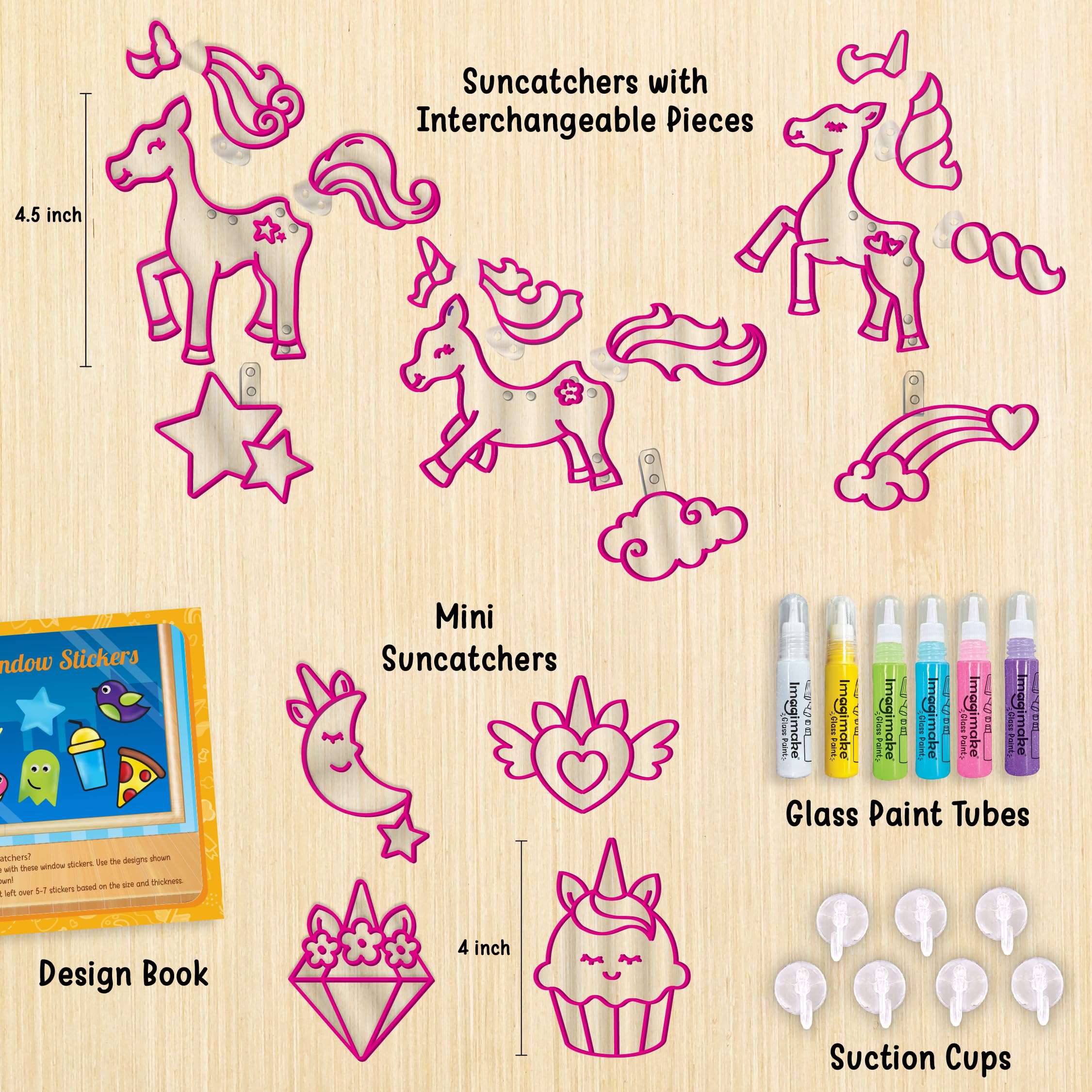 Imagimake close-up of unicorn frame detail for easy coloring