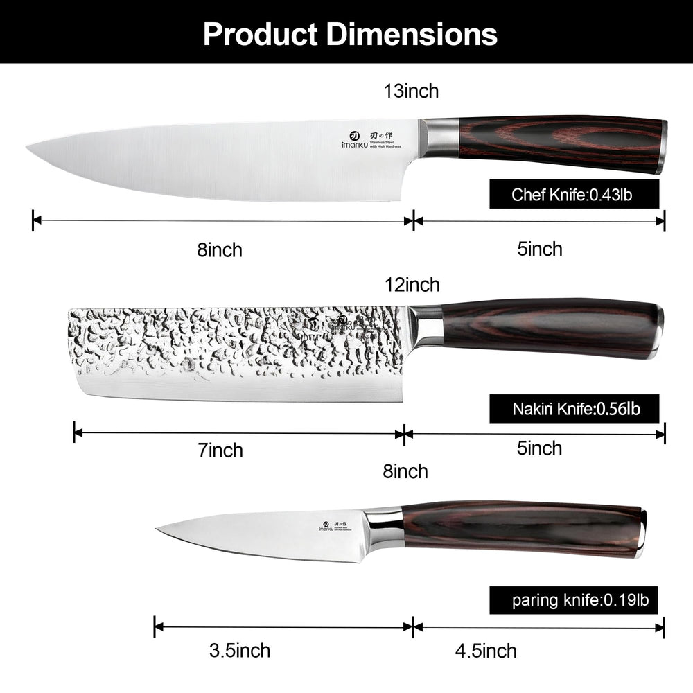 imarku 7-inch nakiri close-up of blade, precise vegetable cutting performance
