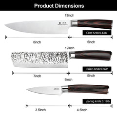 imarku 7-inch nakiri close-up of blade, precise vegetable cutting performance