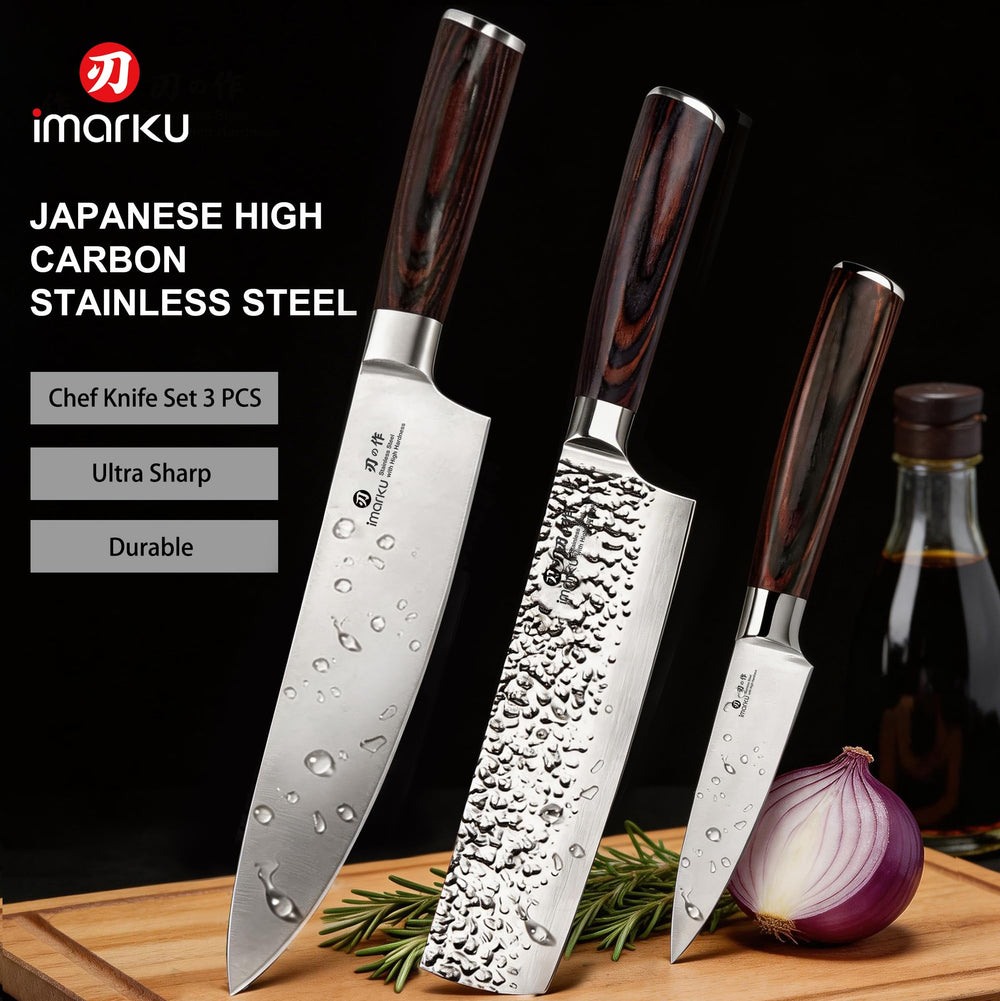 imarku blade edge profile showing 15° double bevel, long-lasting sharpness