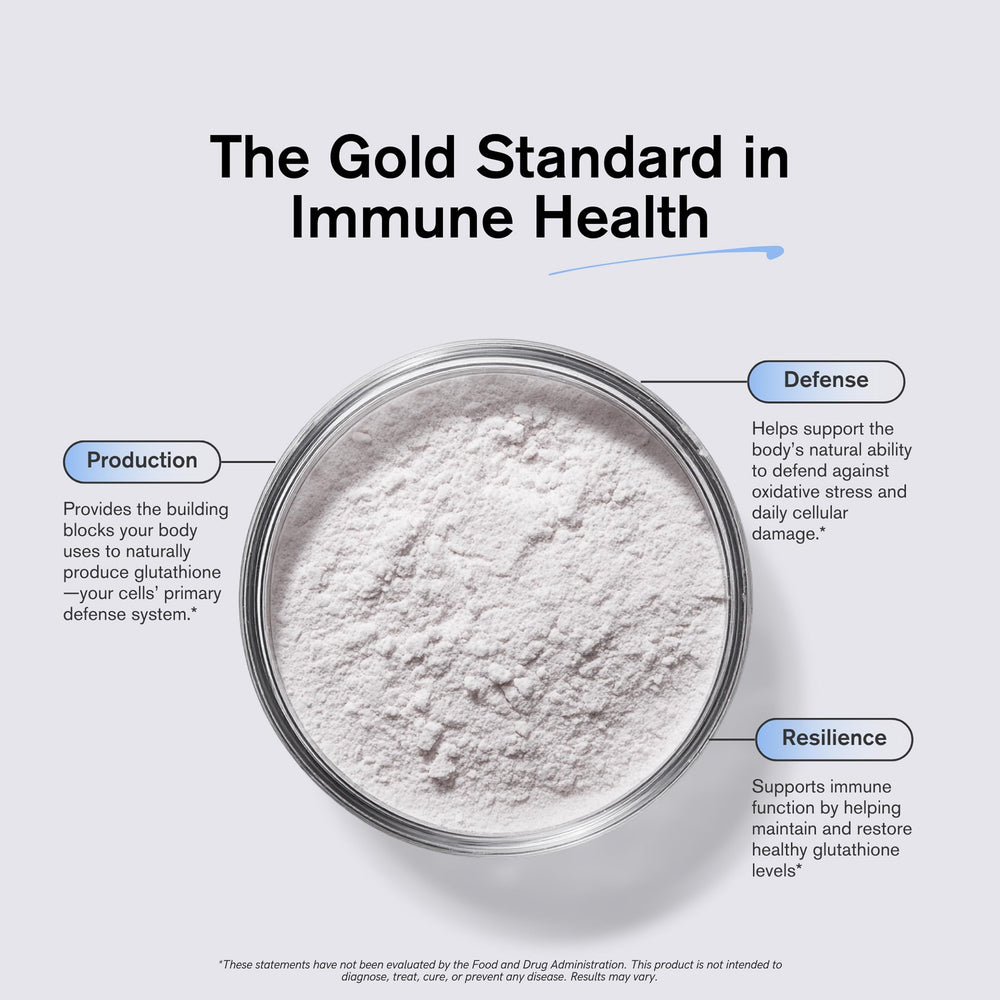 Close-up of Immunocal powder texture showing fine whey-based consistency