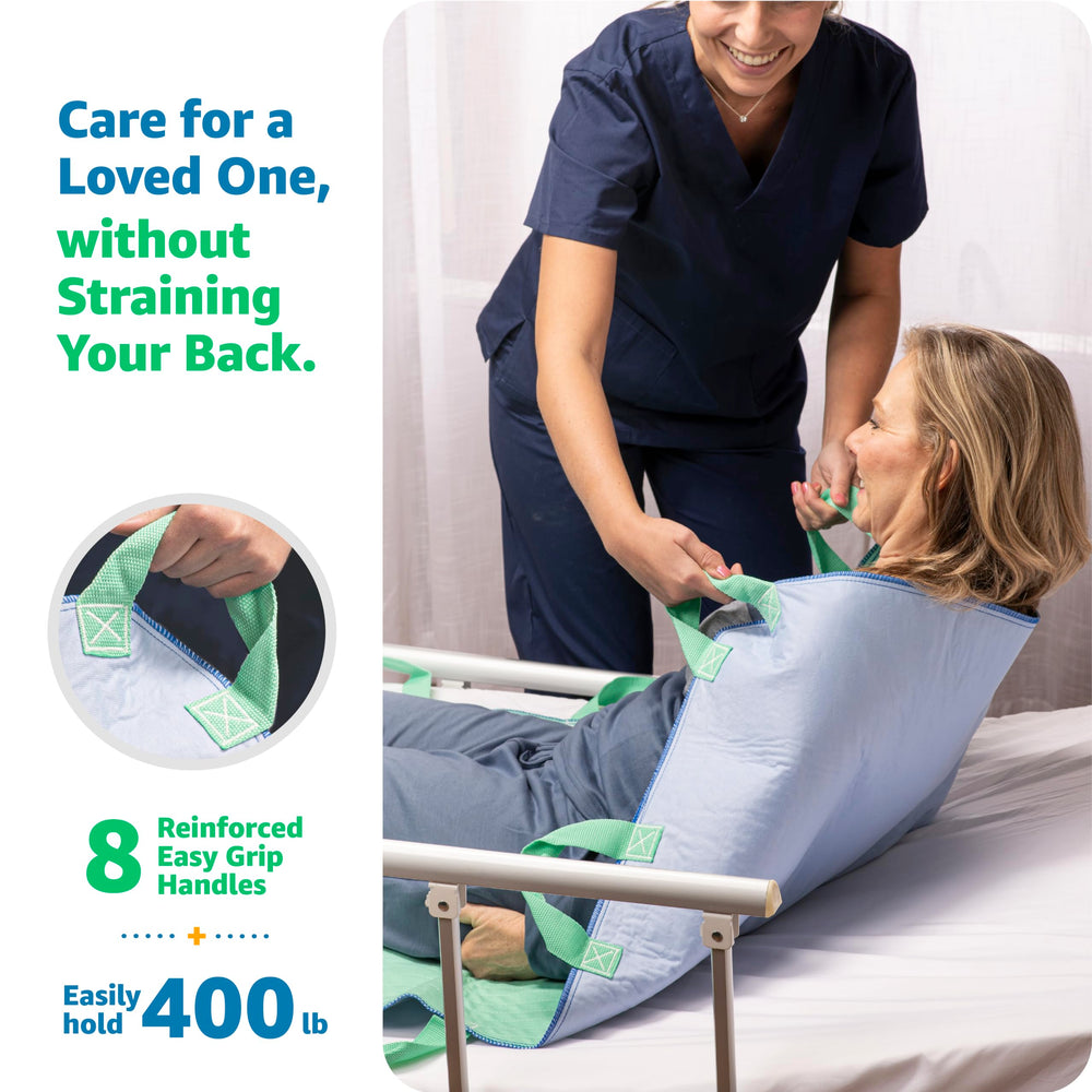 IMPROVIA in-use with caregiver turning patient, lowers caregiver strain