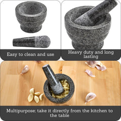 IMUSA close-up of granite interior texture releasing oils for richer flavor