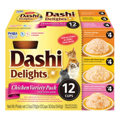 INABA front packaging showing chicken variety and convenience benefit