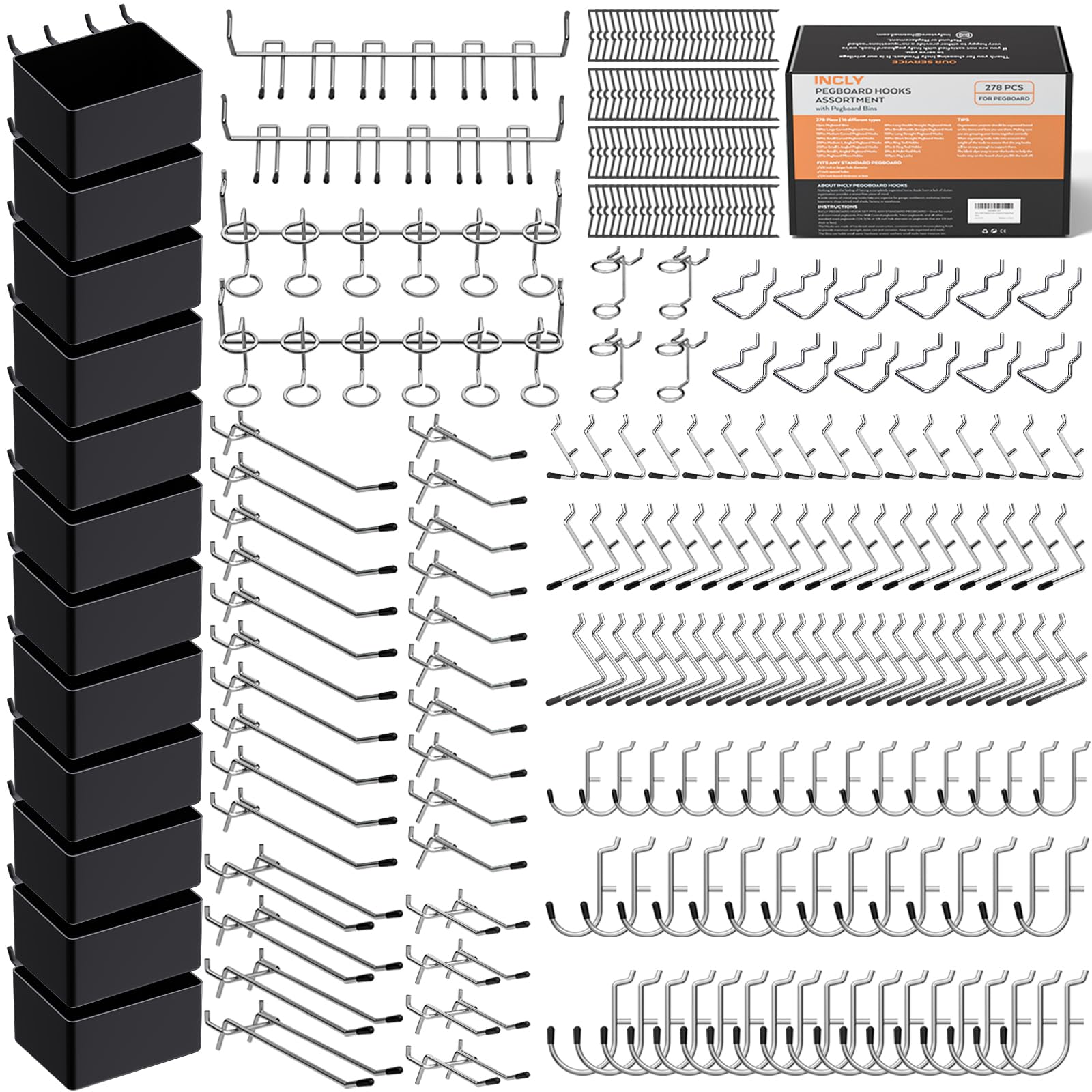 INCLY front packed kit showing full 278pcs set for quick installation