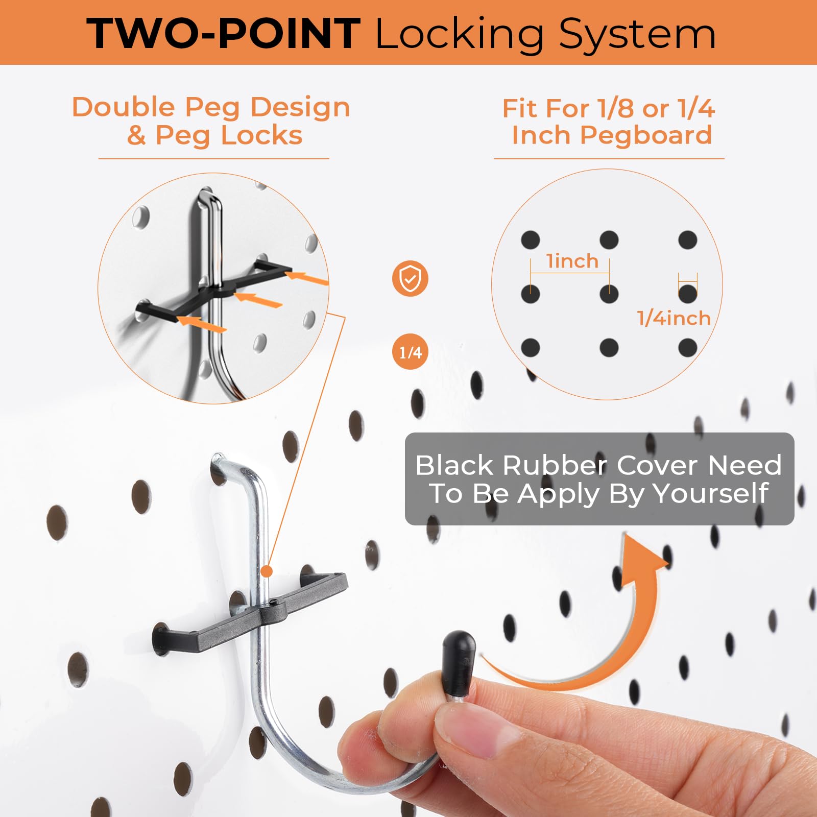 INCLY hooks holding tools demonstrating space-saving horizontal storage