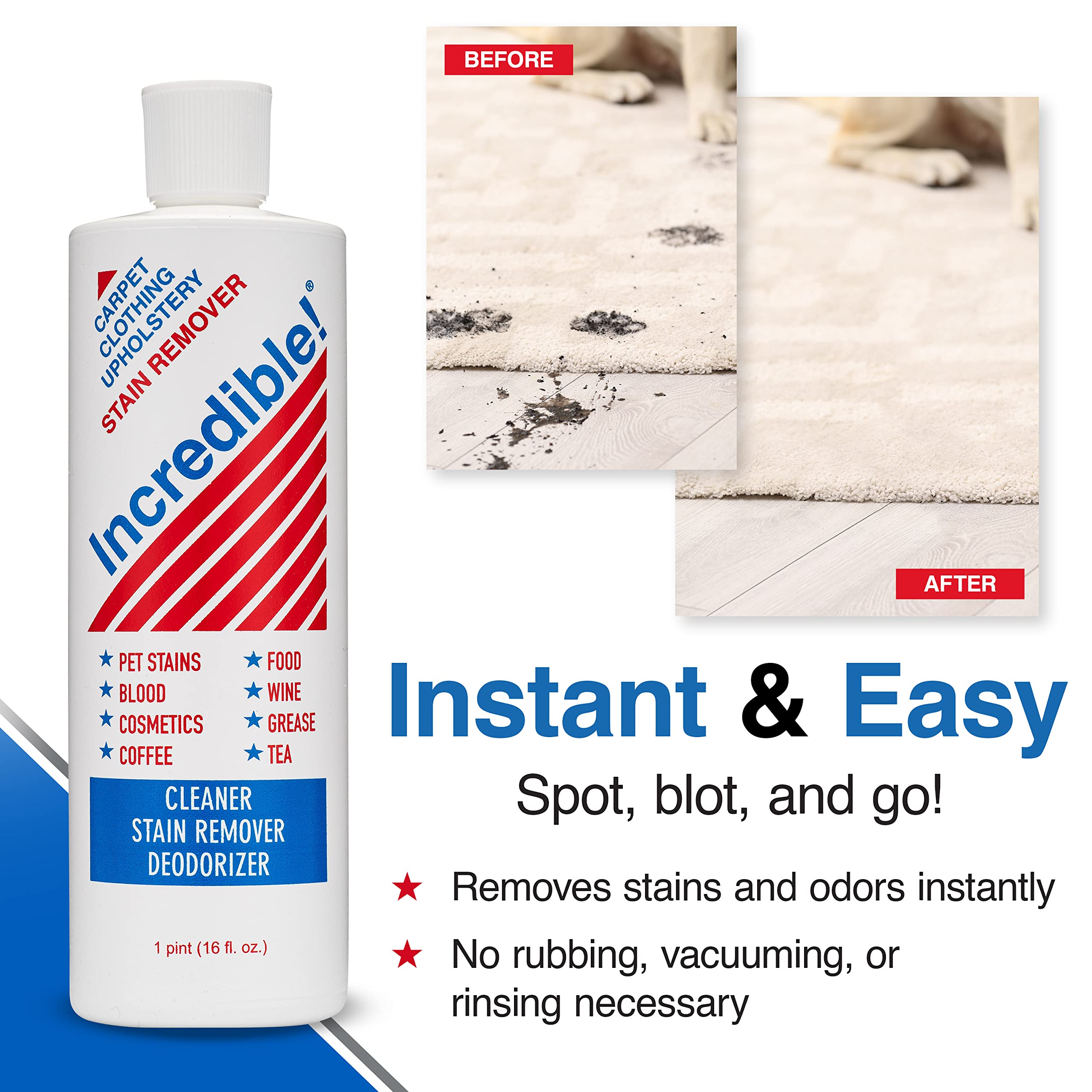 INCREDIBLE! on a kitchen counter for easy access during spills