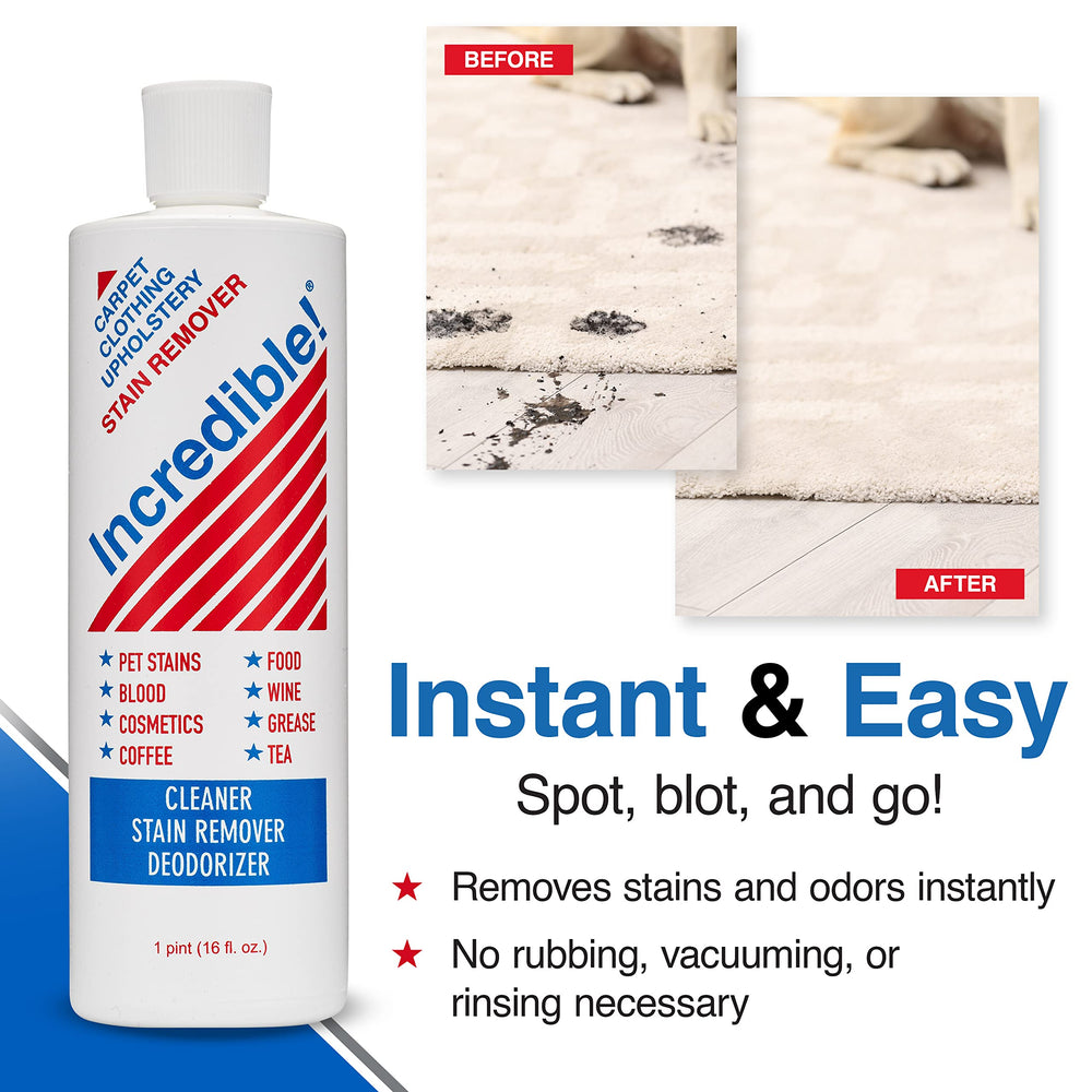 INCREDIBLE! on a kitchen counter for easy access during spills