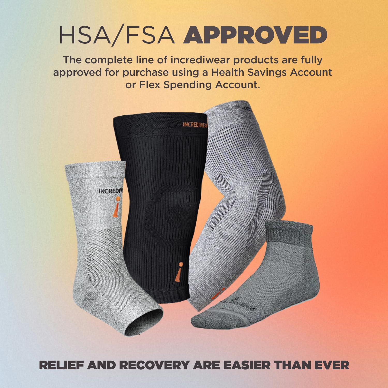 Incrediwear knee sleeve interior texture view showing breathable lining for moisture management