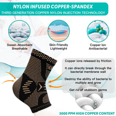 INDEEMAX ankle sleeve worn inside shoe demonstrating low profile benefit