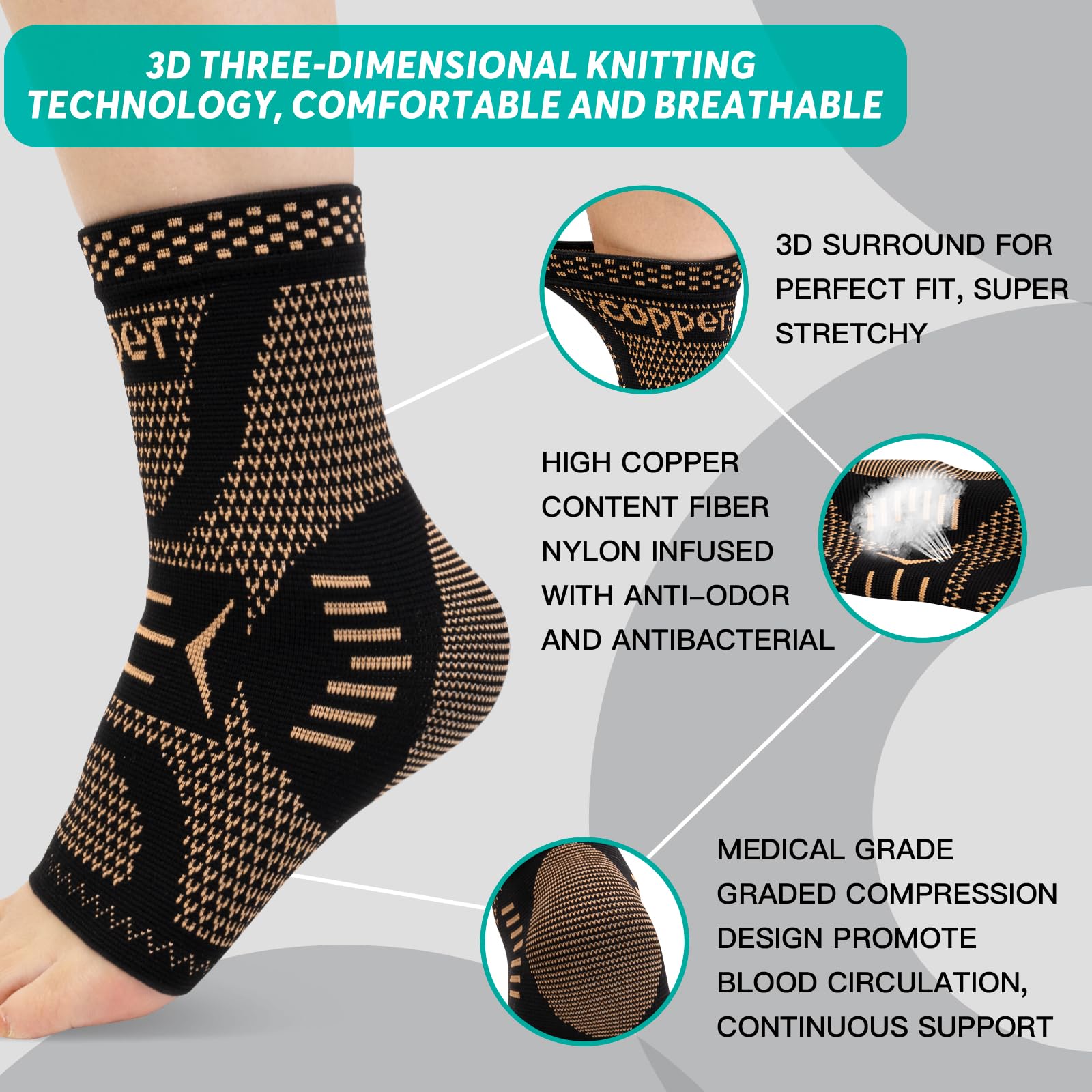 INDEEMAX copper-infused knit closeup showing breathable texture
