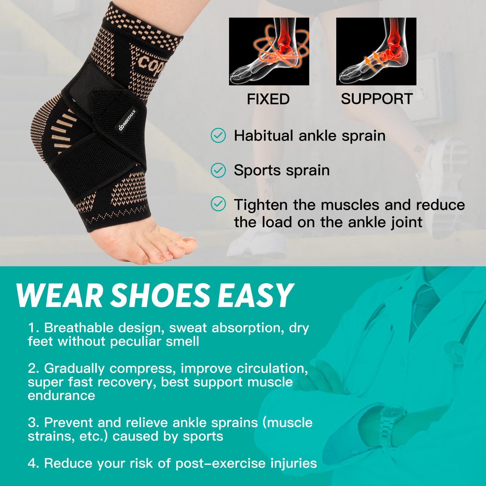 INDEEMAX packaging and included components displaying straps and sleeves