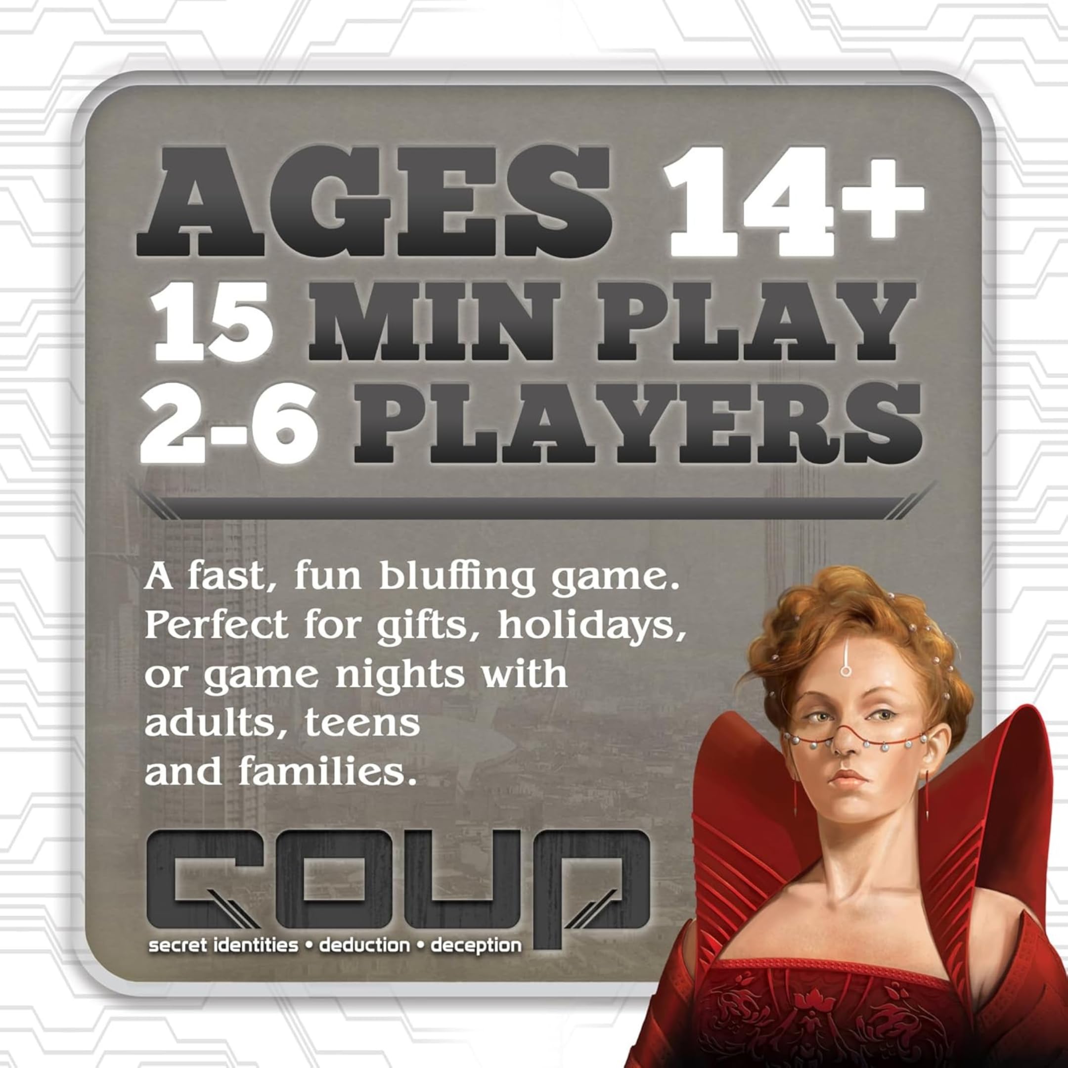 Indie Boards and Cards Coup role card close-up highlighting readable design