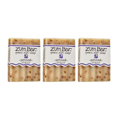 Indigo Wild Zum Bar front packaging showing three 3 oz bars and brand benefit