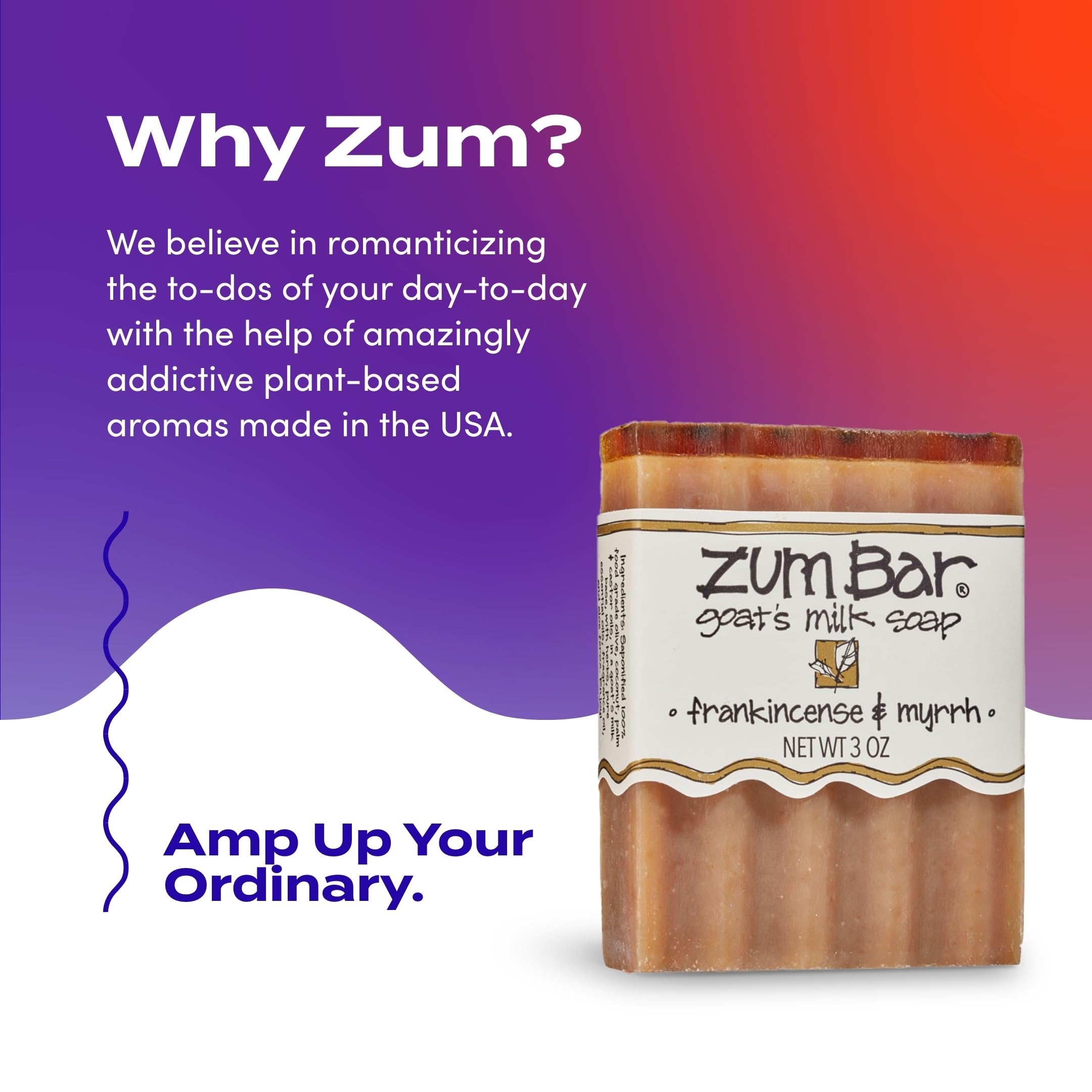 Indigo Wild Zum soap staged in bathroom showing natural scent ambiance