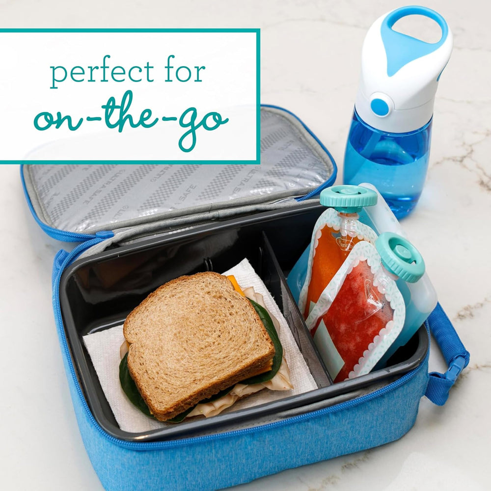 Infantino squeeze station staged in kitchen showing easy meal-prep workflow