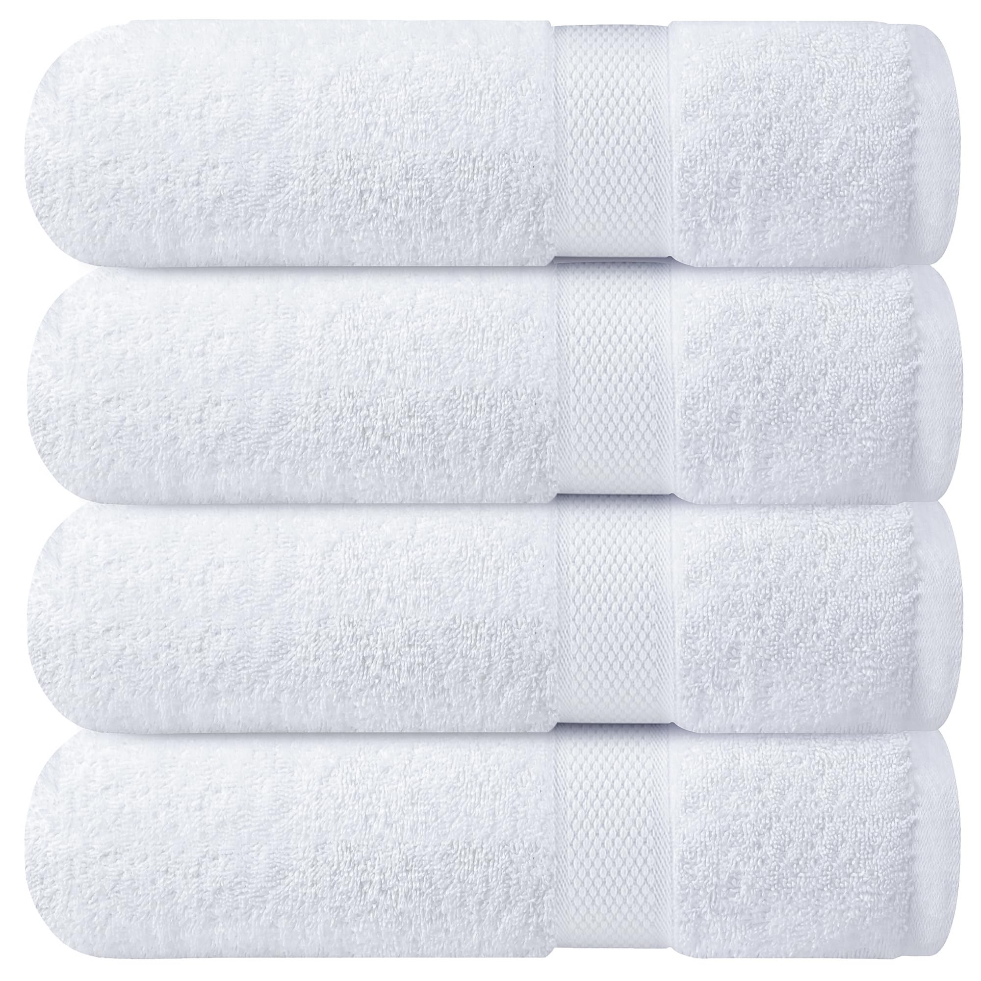 Infinitee Xclusives front-folded towels showing neat stack and soft look
