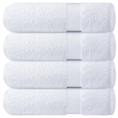 Infinitee Xclusives front-folded towels showing neat stack and soft look