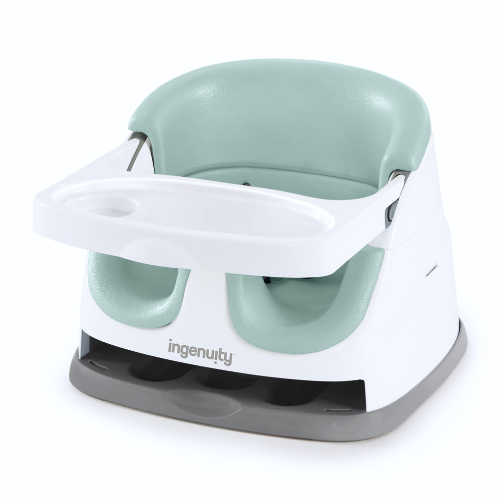 Ingenuity front view showing Mist booster seat and secure dining position