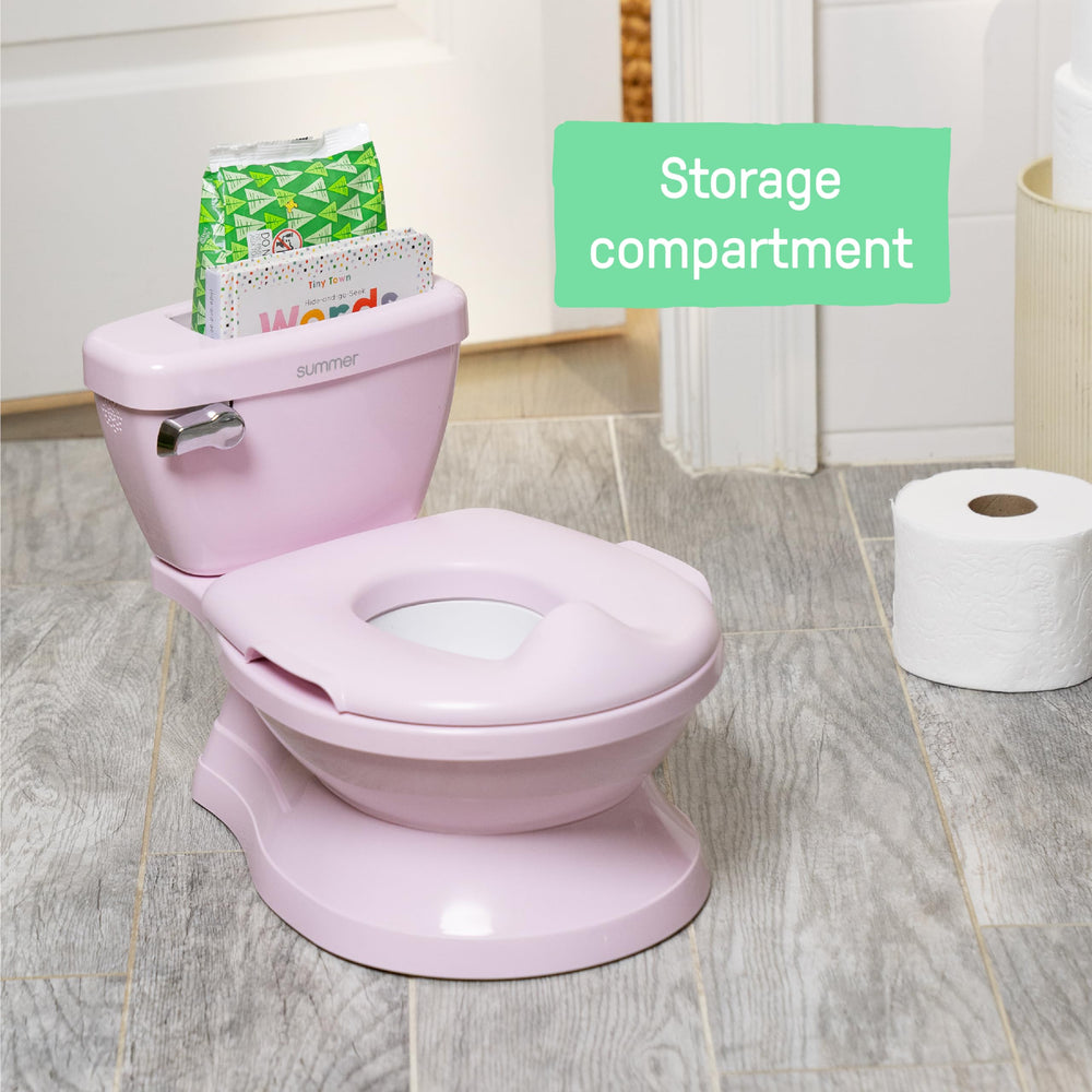ingenuity flush handle closeup realistic sound feature encourages success