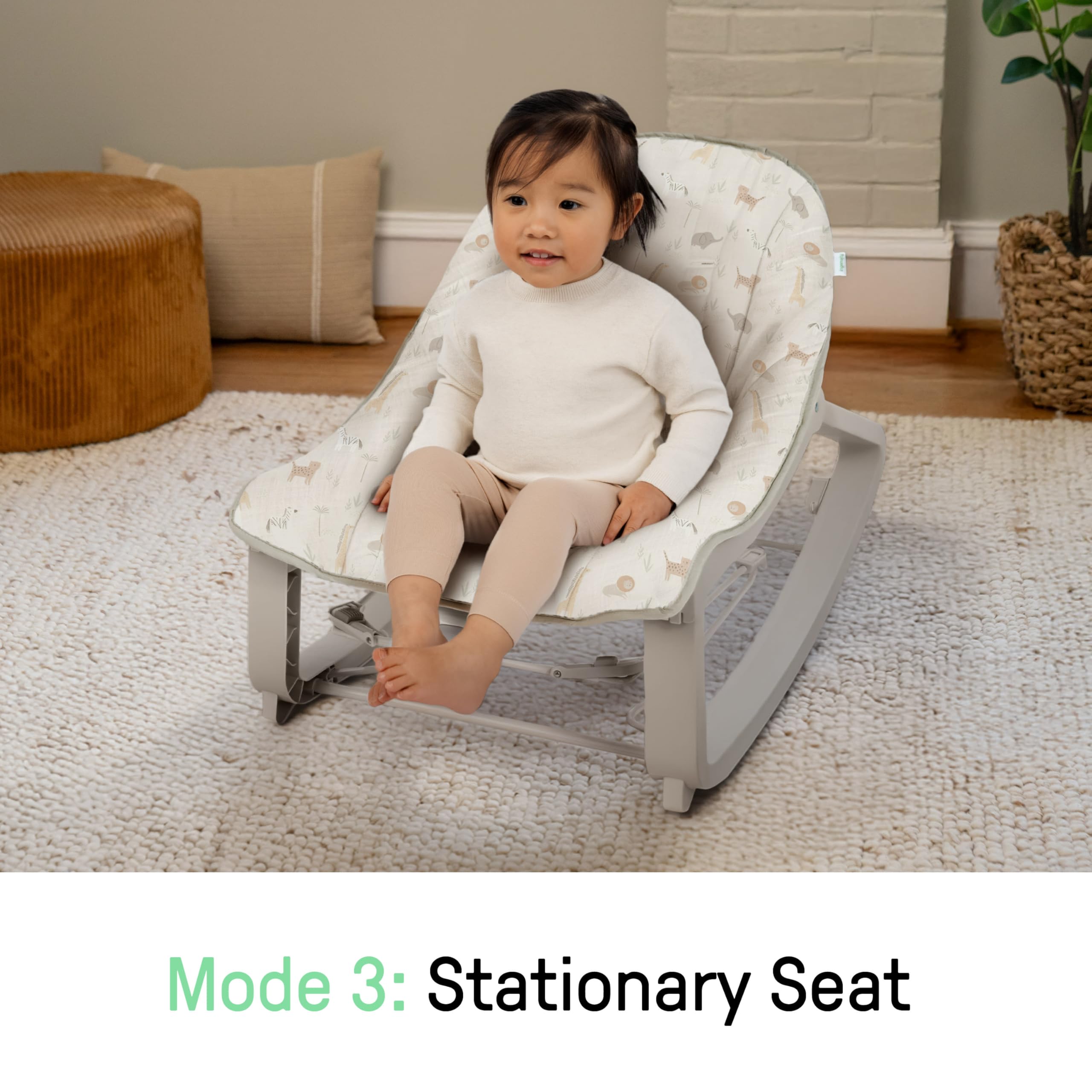 Ingenuity two recline positions visible to show feeding and napping angles