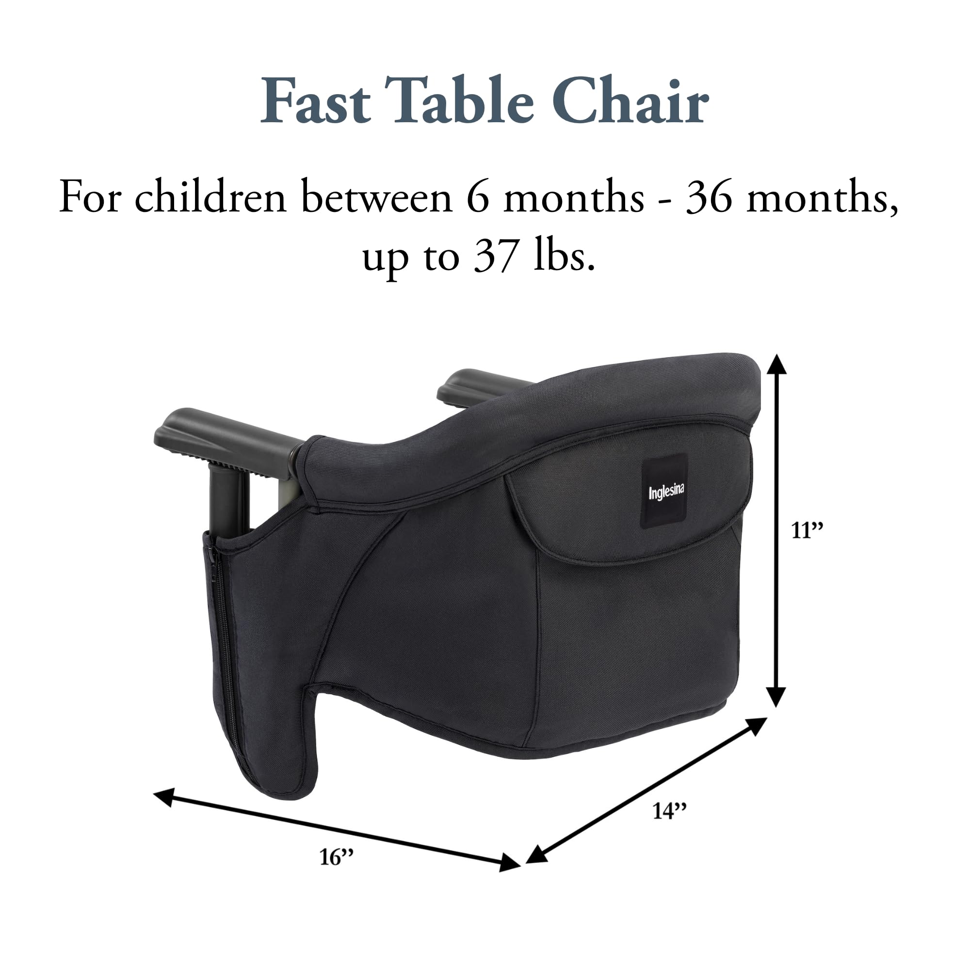 Inglesina clamped to table illustrating secure attachment benefit