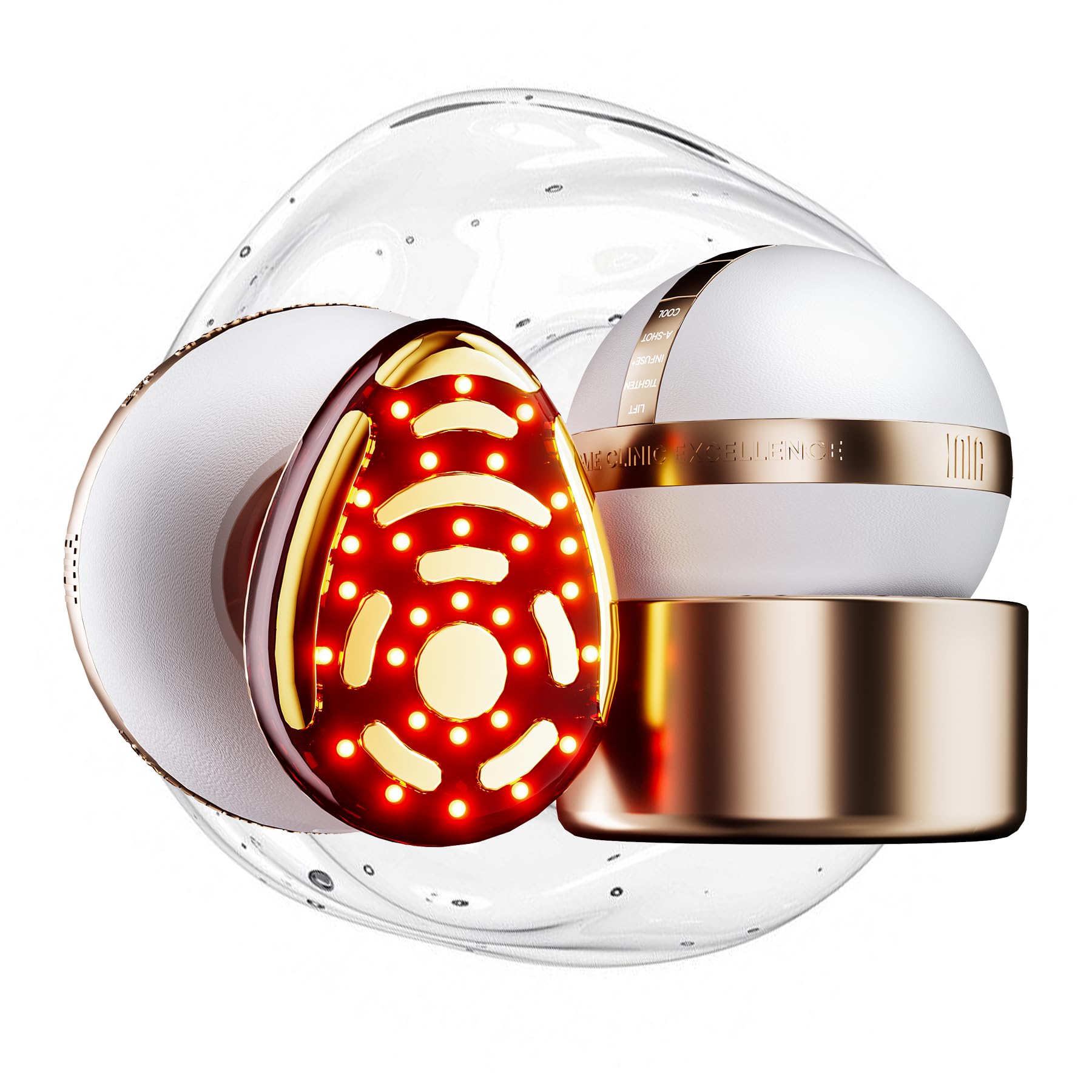 INIA SPHERA front view showing device and modes for versatile skincare