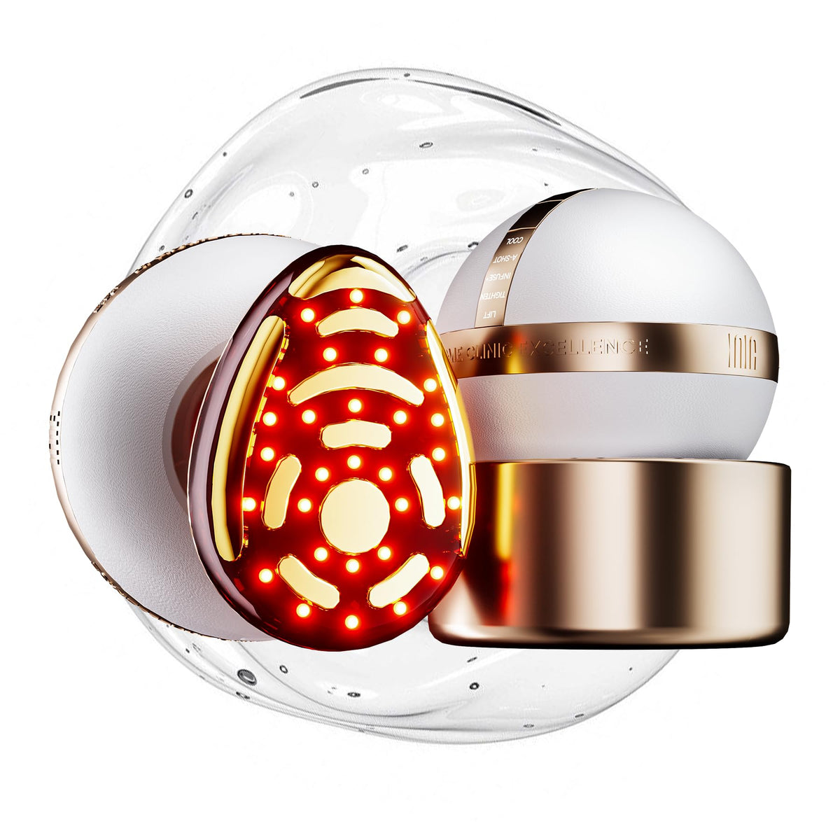 INIA SPHERA front view showing device and modes for versatile skincare
