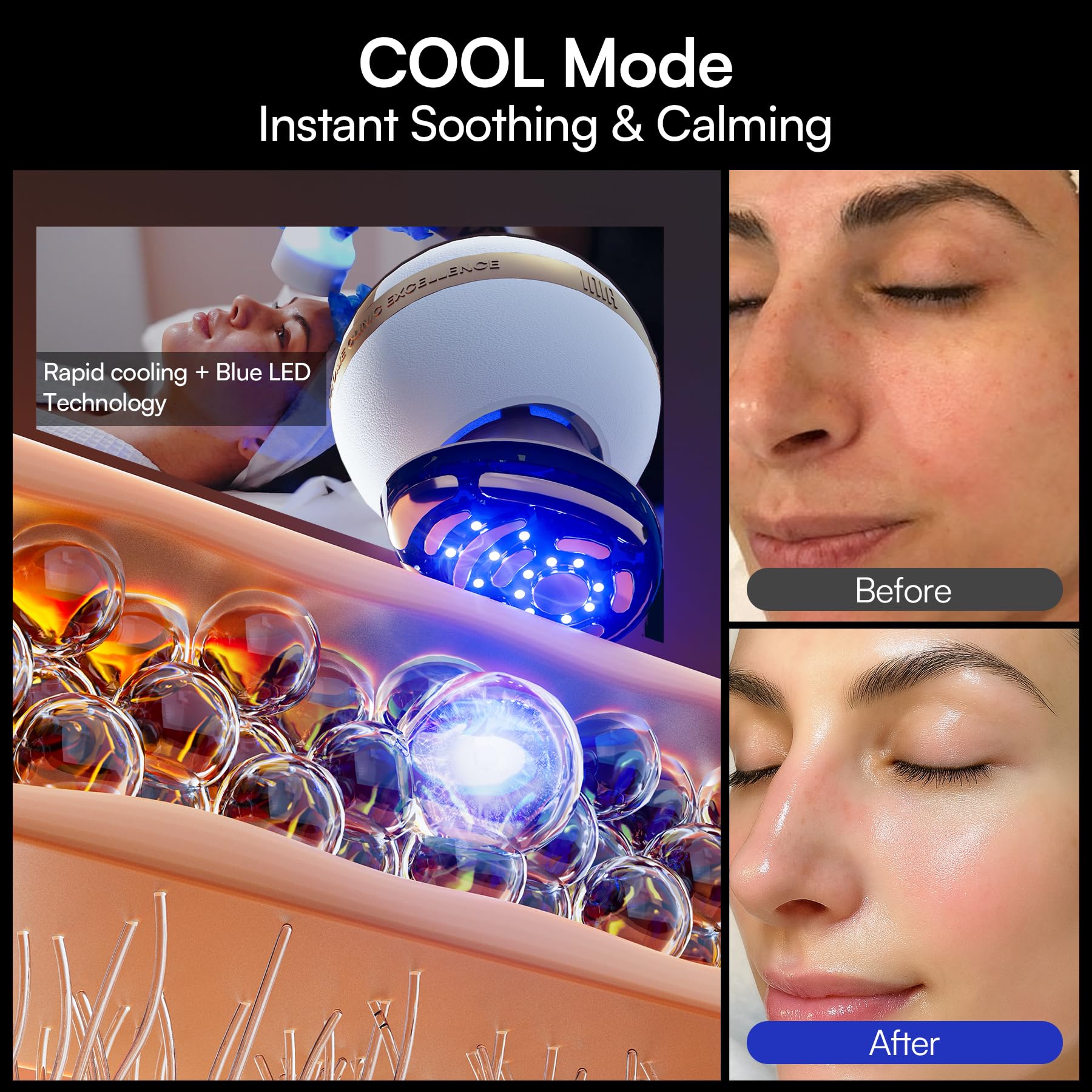 INIA SPHERA staged in bathroom spa setting for at-home treatment ritual