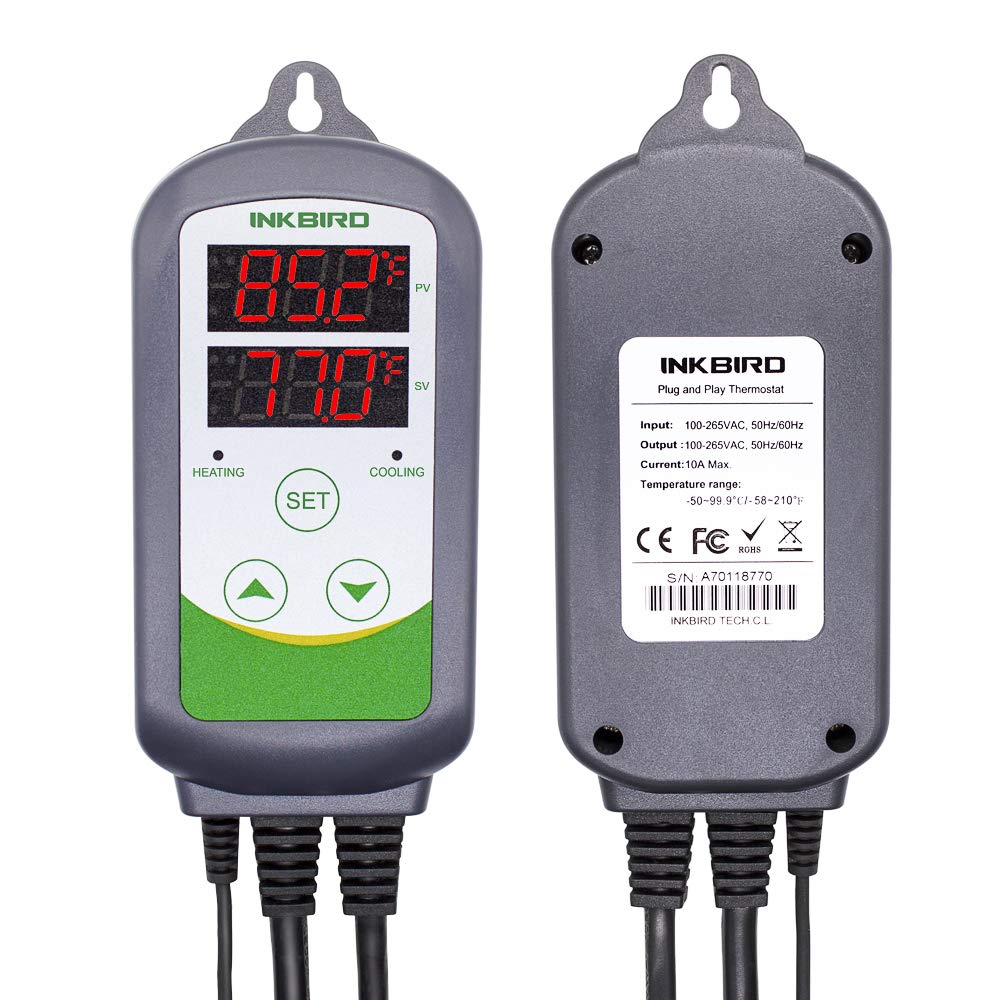 Inkbird ITC-308 waterproof sensor probe placed near target area for accurate readings
