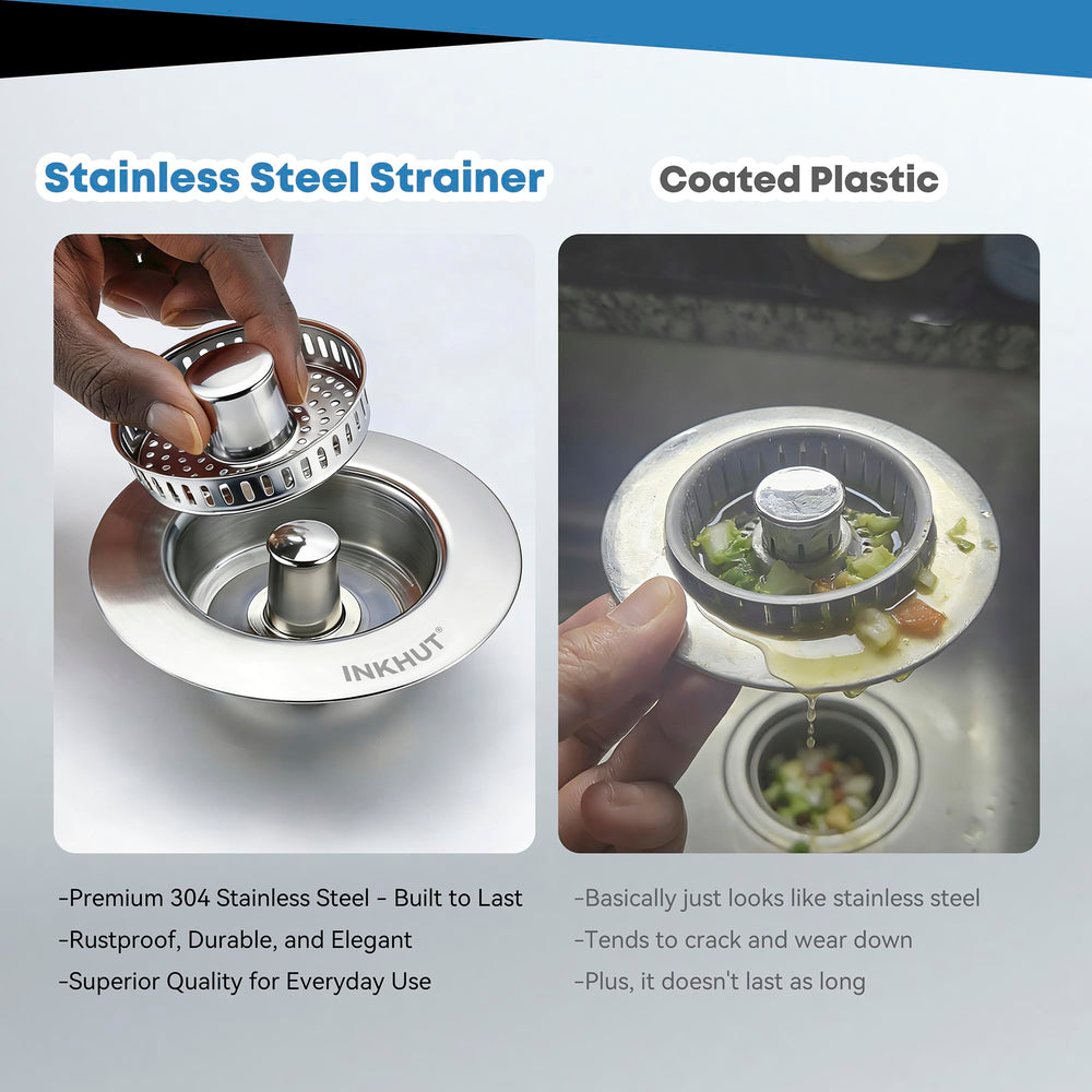 Inkhut stainless texture close-up showing corrosion resistance and easy cleaning