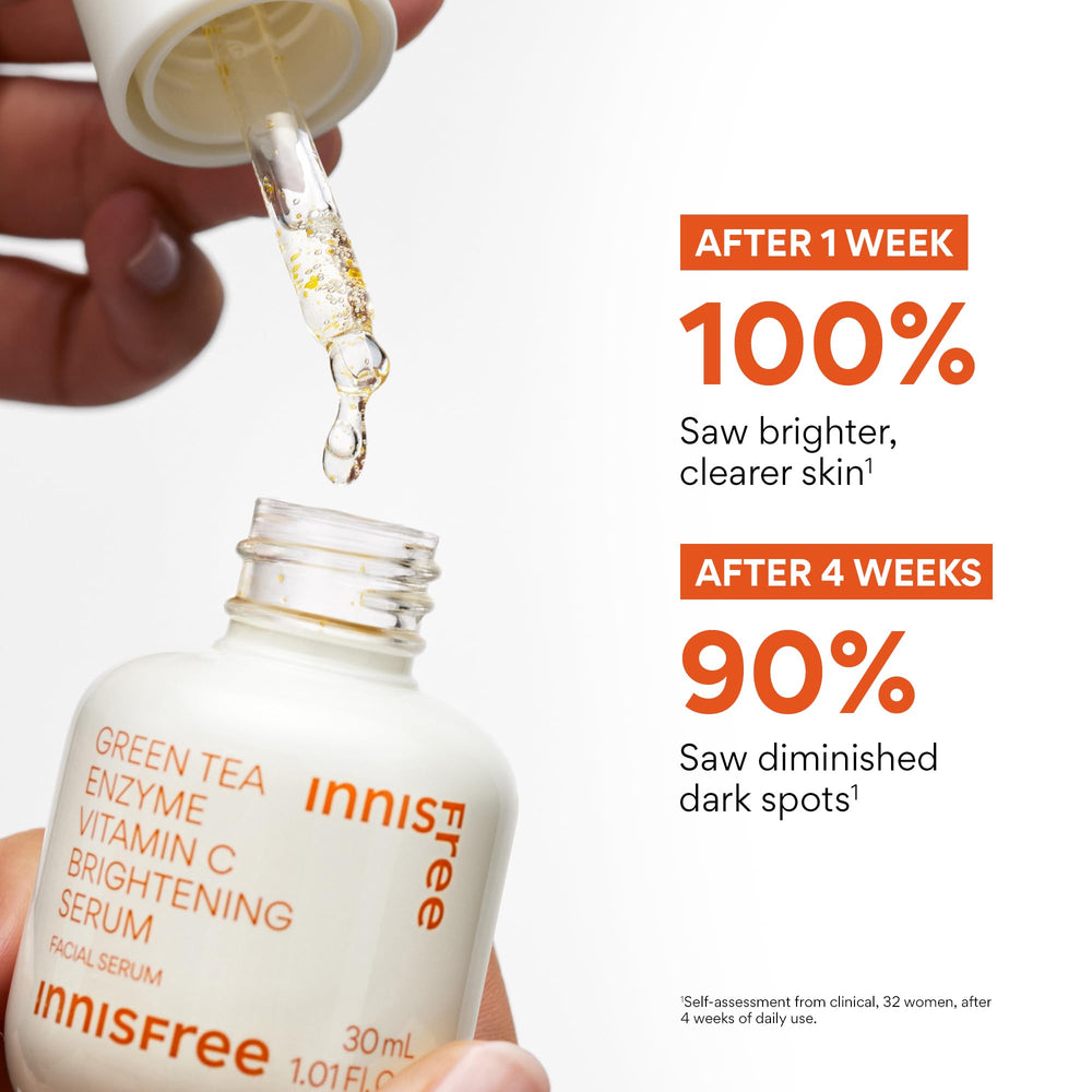 innisfree applying serum to face demonstrating smooth absorption and glow