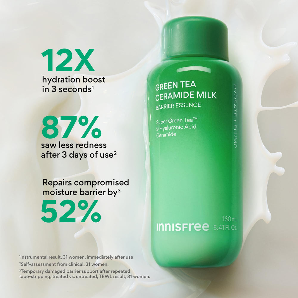 innisfree product applied to hand demonstrating non-sticky, smooth feel