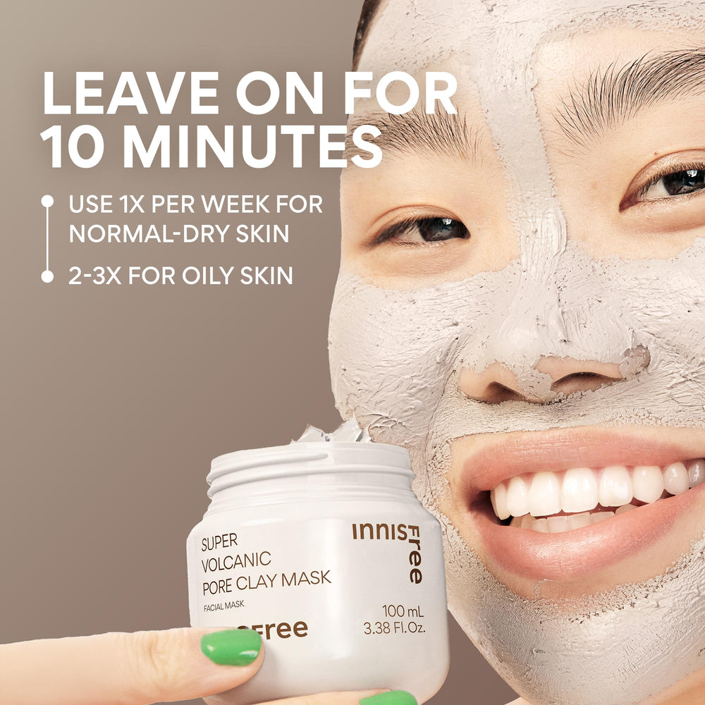 innisfree mask being rinsed off to show gentle non-drying finish benefit